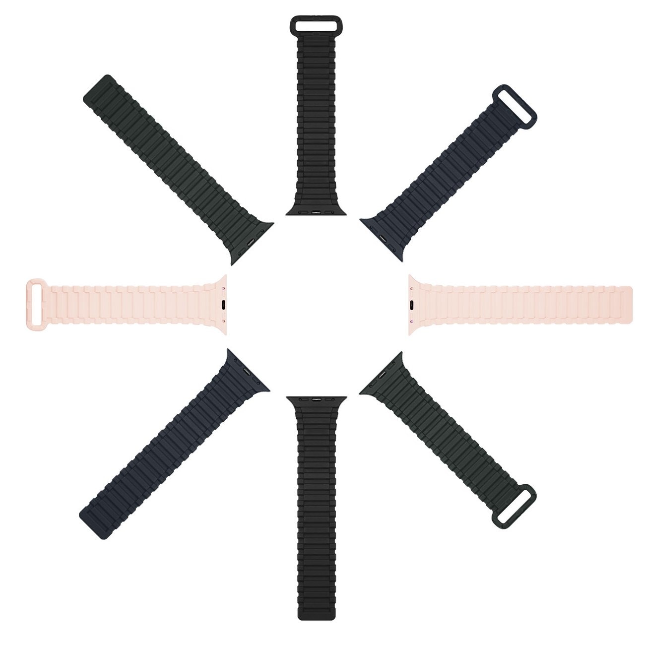 Dux Ducis Armor Strap for Apple Watch SE 1-9 (41, 40, 38 mm) silicone magnetic band blue