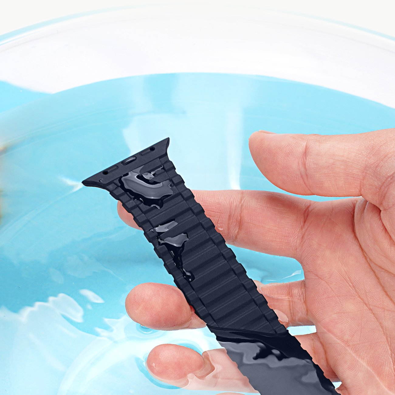 Dux Ducis Armor Strap for Apple Watch SE 1-9 (41, 40, 38 mm) silicone magnetic band blue
