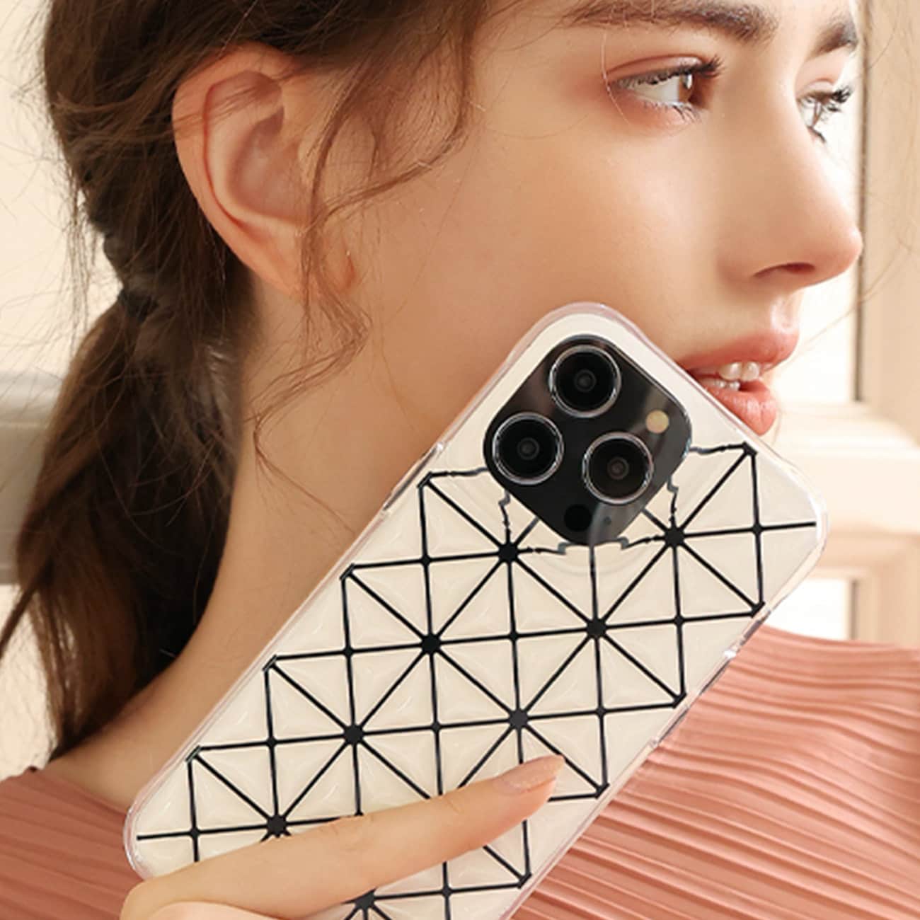 Kingxbar Miya Series-etui til iPhone 14 Pro bagcover hvid