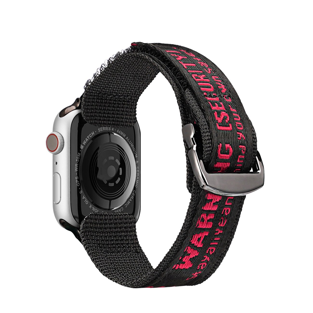 Dux Ducis Apple Watch Ultra-rem (udendørs) Nylonarmbånd Sort/Rød til SE, 1-9 (49-42 mm)