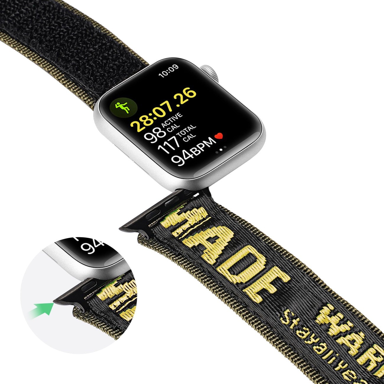 Dux Ducis Apple Ur Ultra-rem, SE, 9-1 (49-38 mm) udendørs nylonrem gul lænke