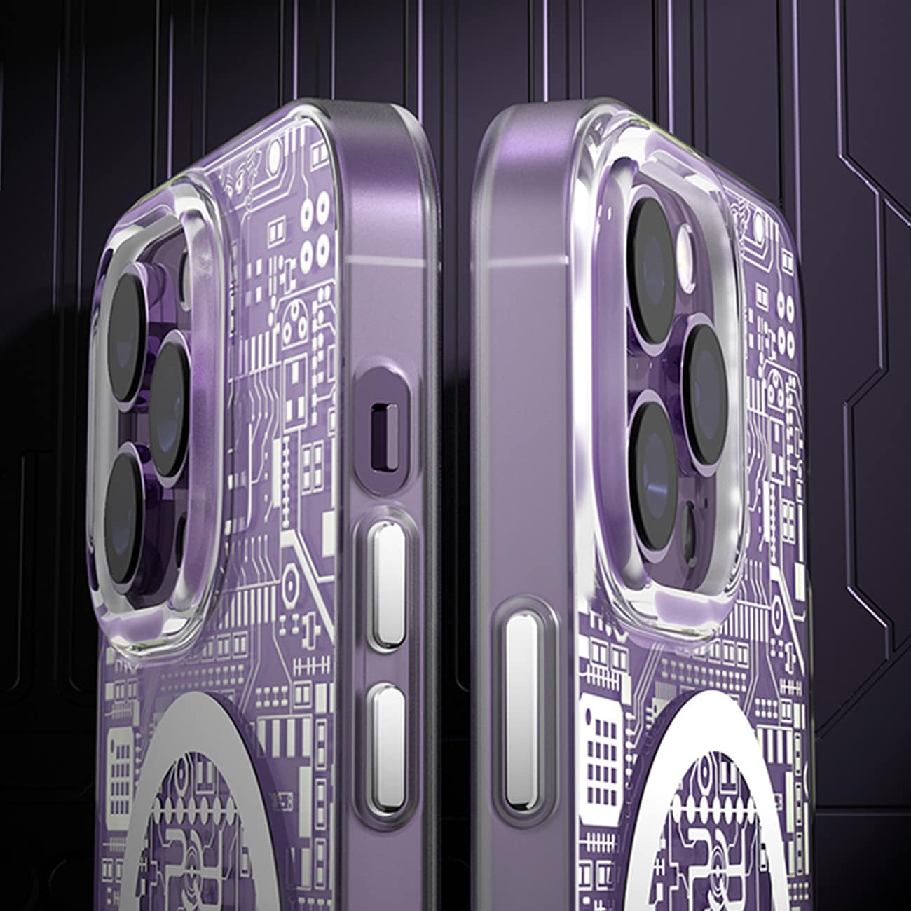 Kingxbar PQY Geek Series magnetisk etui til iPhone 14 Plus MagSafe sølv