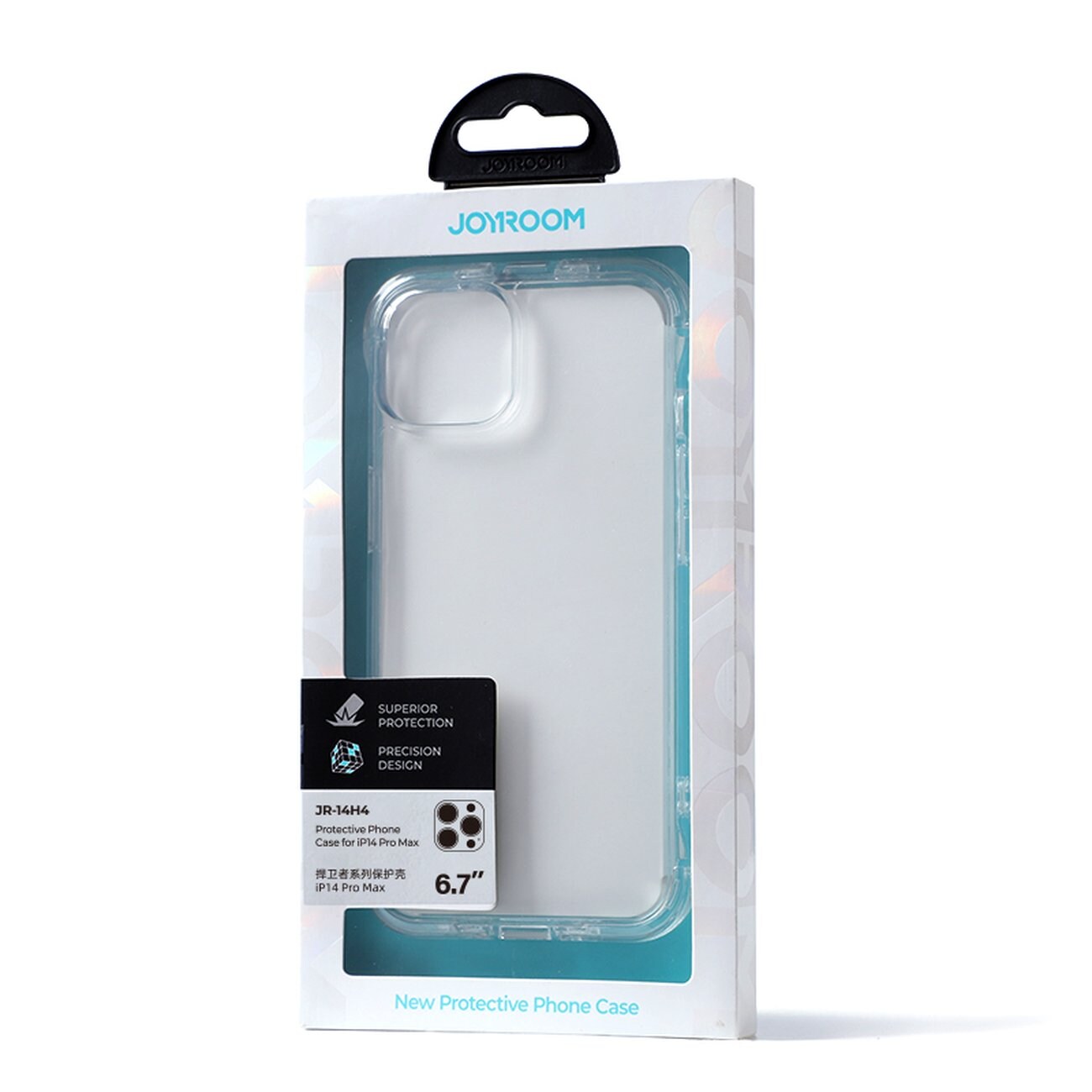 Joyroom Defender Series Case Cover til iPhone 14 Pro Max Armored Hook Cover Stand Clear (JR-14H4)