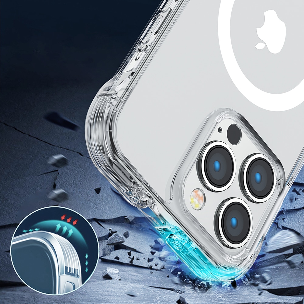 Joyroom Magnetisk Defender etui til iPhone 14 Plus, panseret med kroge, klar (MagSafe)