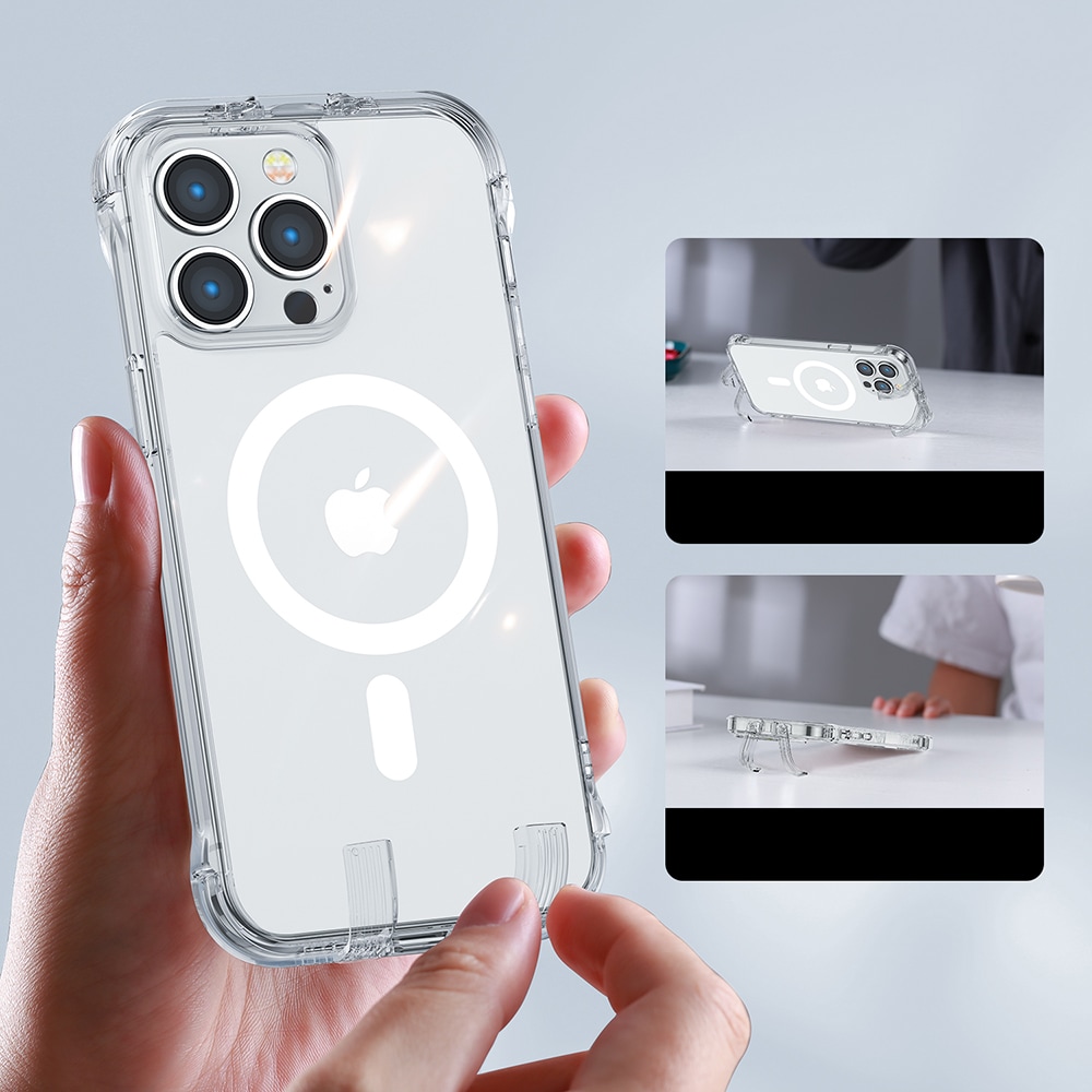 Joyroom Magnetisk Defender etui til iPhone 14 Plus, panseret med kroge, klar (MagSafe)