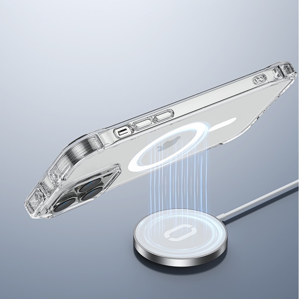 Joyroom Magnetisk Defender etui til iPhone 14 Plus, panseret med kroge, klar (MagSafe)