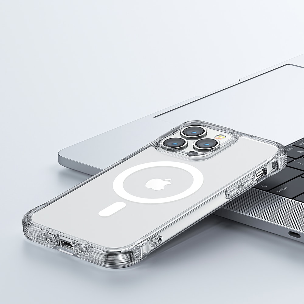 Joyroom Magnetisk Defender etui til iPhone 14 Plus, panseret med kroge, klar (MagSafe)