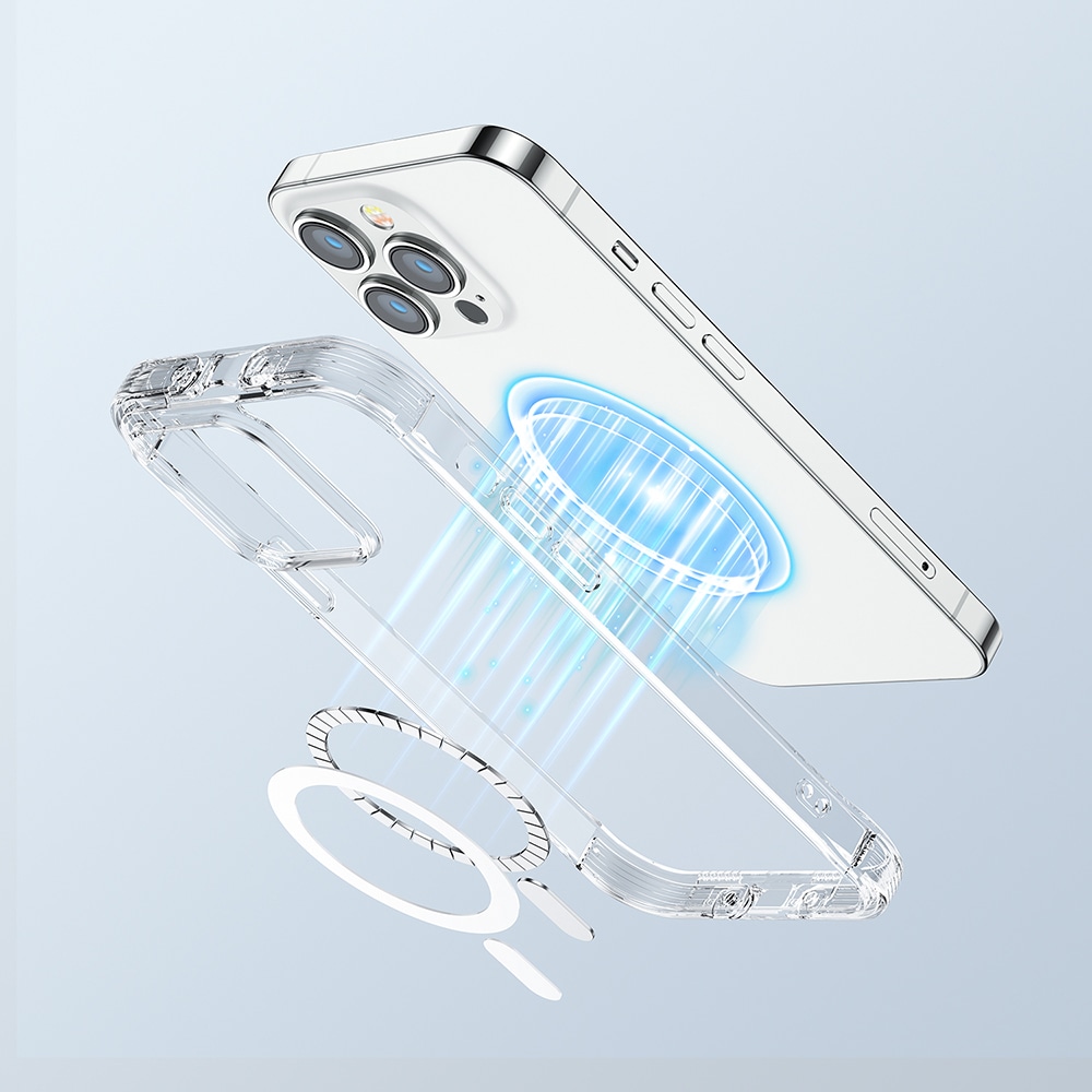 Joyroom Magnetisk Defender etui til iPhone 14 Plus, panseret med kroge, klar (MagSafe)