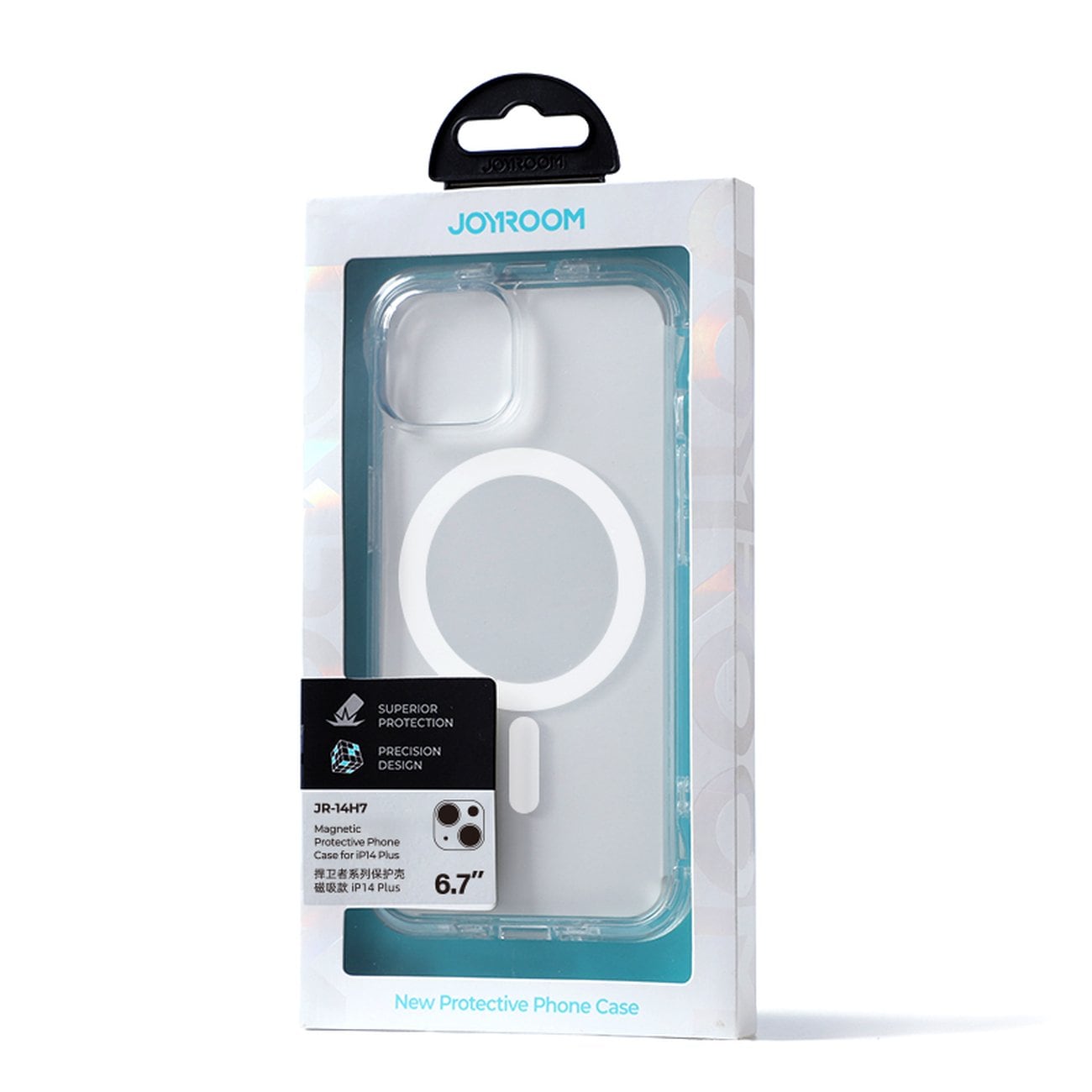 Joyroom Magnetisk Defender etui til iPhone 14 Plus, panseret med kroge, klar (MagSafe)
