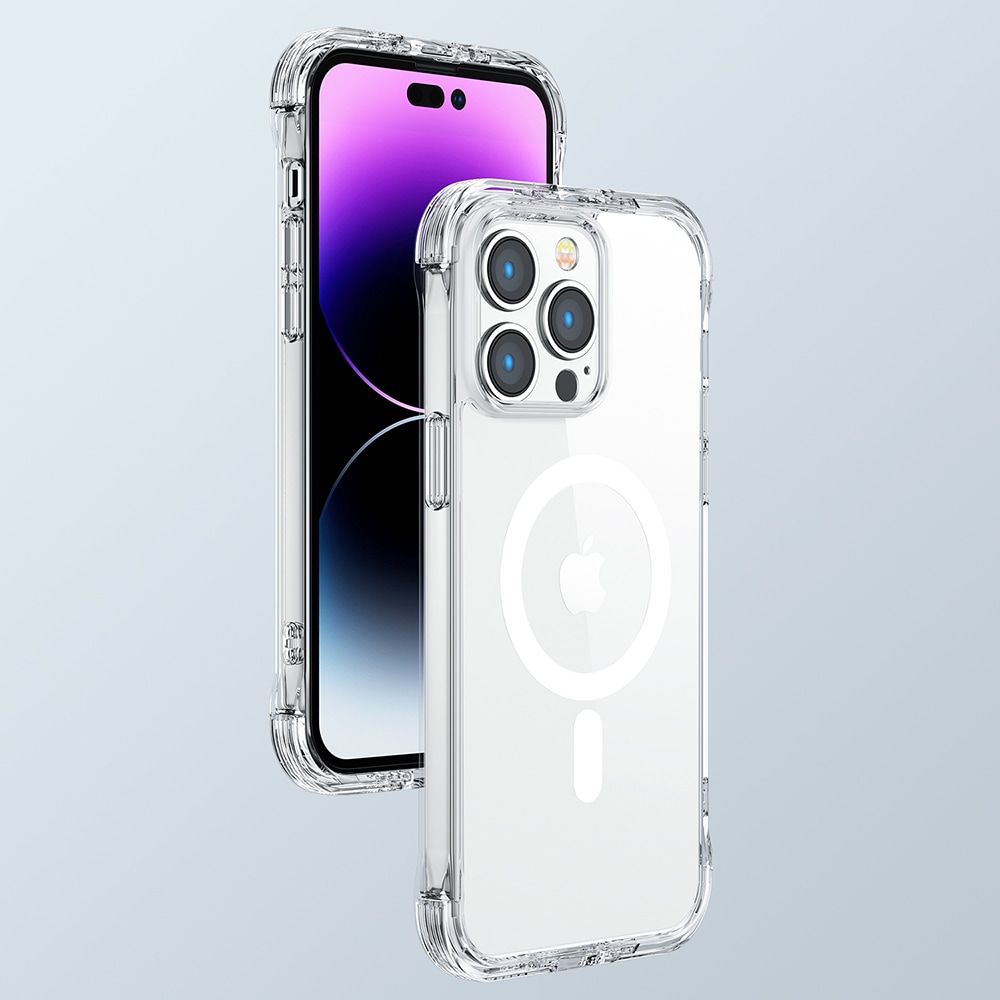 Joyroom Magnetisk Defender etui til iPhone 14 Plus, panseret med kroge, klar (MagSafe)