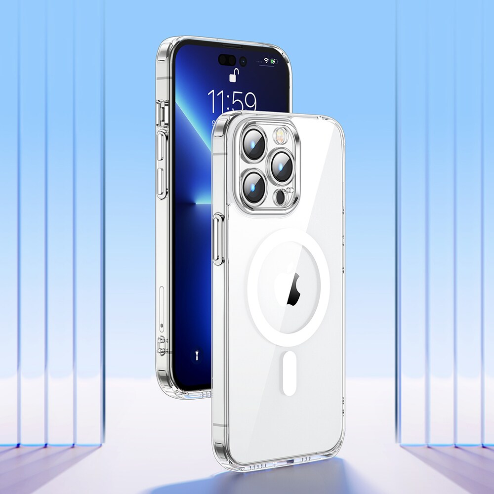 Joyroom 14D Magnetisk etui til iPhone 14 Plus, kompatibel med MagSafe, transparent (JR-14D7)