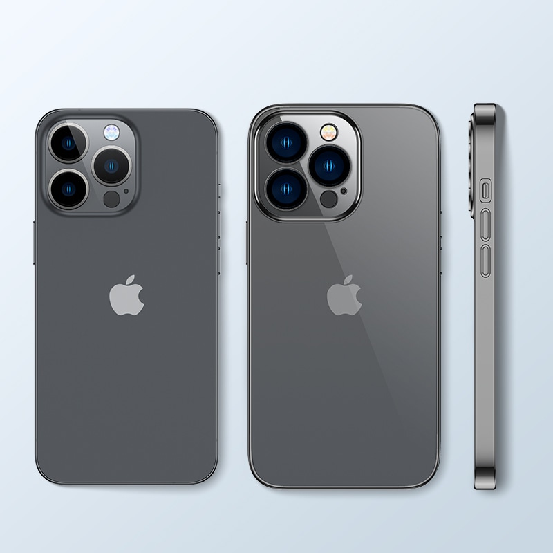 Joyroom 14Q-etui til iPhone 14 Plus-etui med metalramme sort (JR-14Q3-sort)