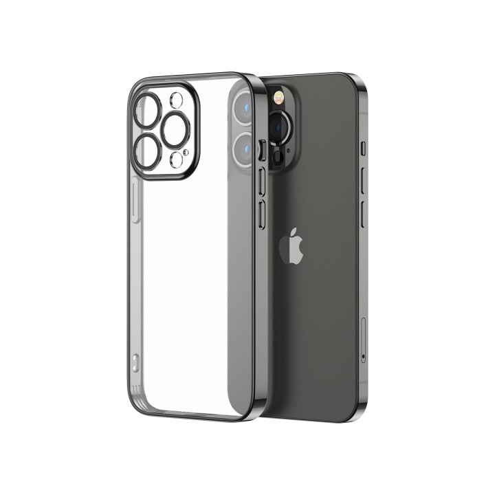 Joyroom 14Q-etui til iPhone 14 Plus-etui med metalramme sort (JR-14Q3-sort)