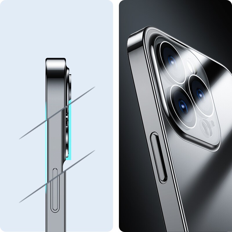 Joyroom 14Q-etui til iPhone 14 Plus-etui med metalramme sort (JR-14Q3-sort)