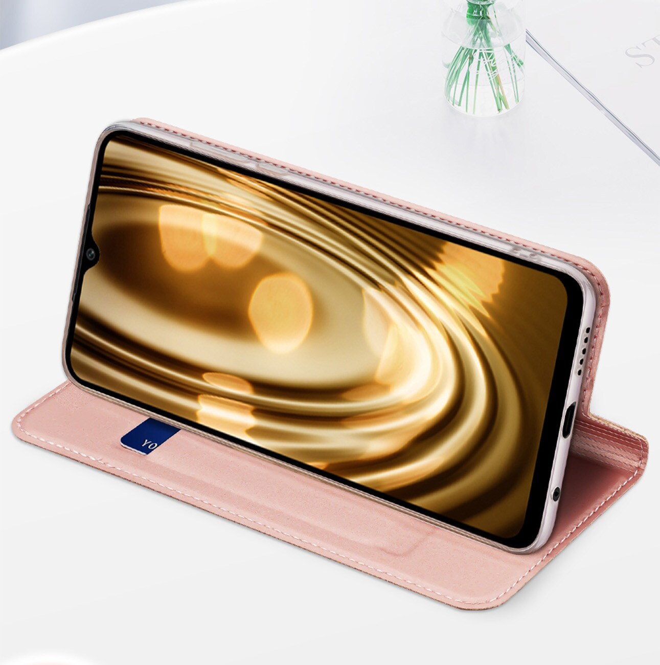 Dux Ducis Skin Pro-etui til Oppo Reno 8 flip cover card wallet stander sort