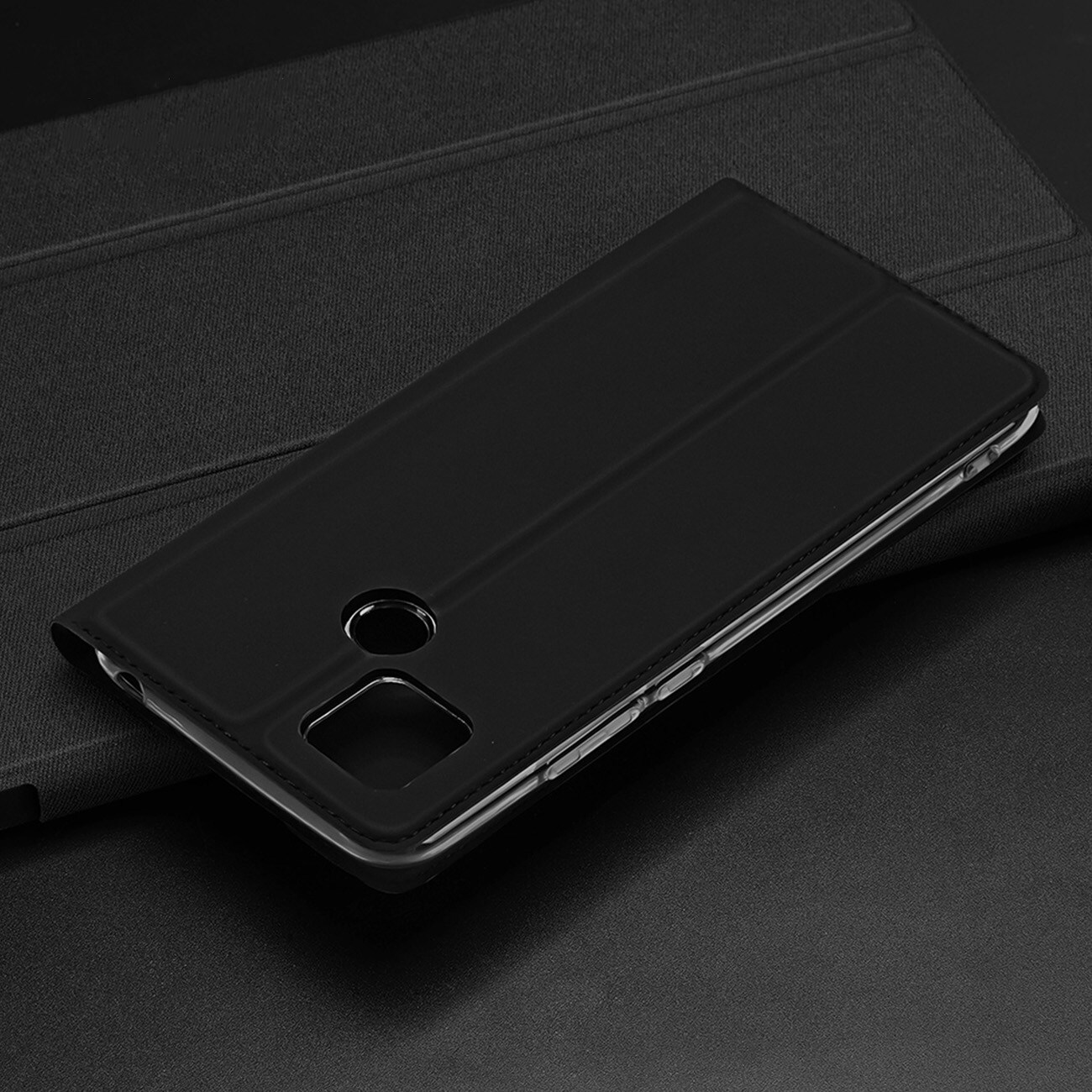 Dux Ducis Skin Pro-etui til Oppo Reno 8 flip cover card wallet stander sort