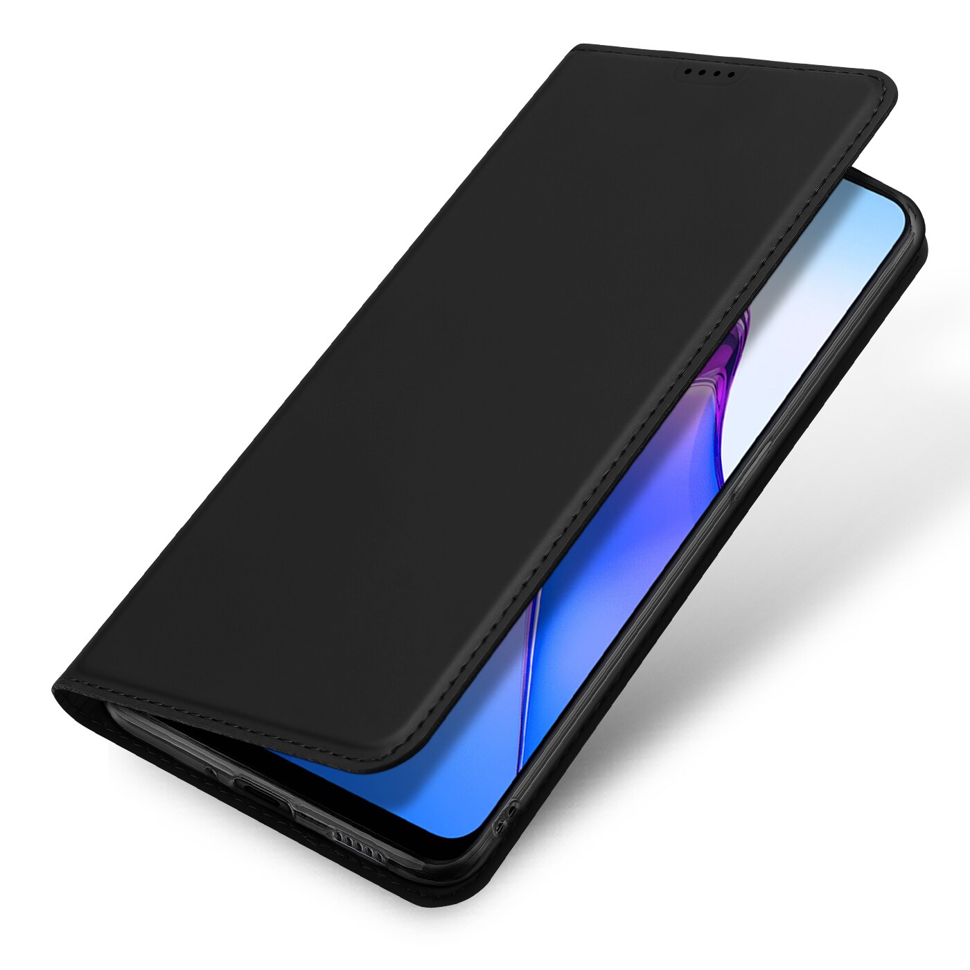 Dux Ducis Skin Pro-etui til Oppo Reno 8 flip cover card wallet stander sort