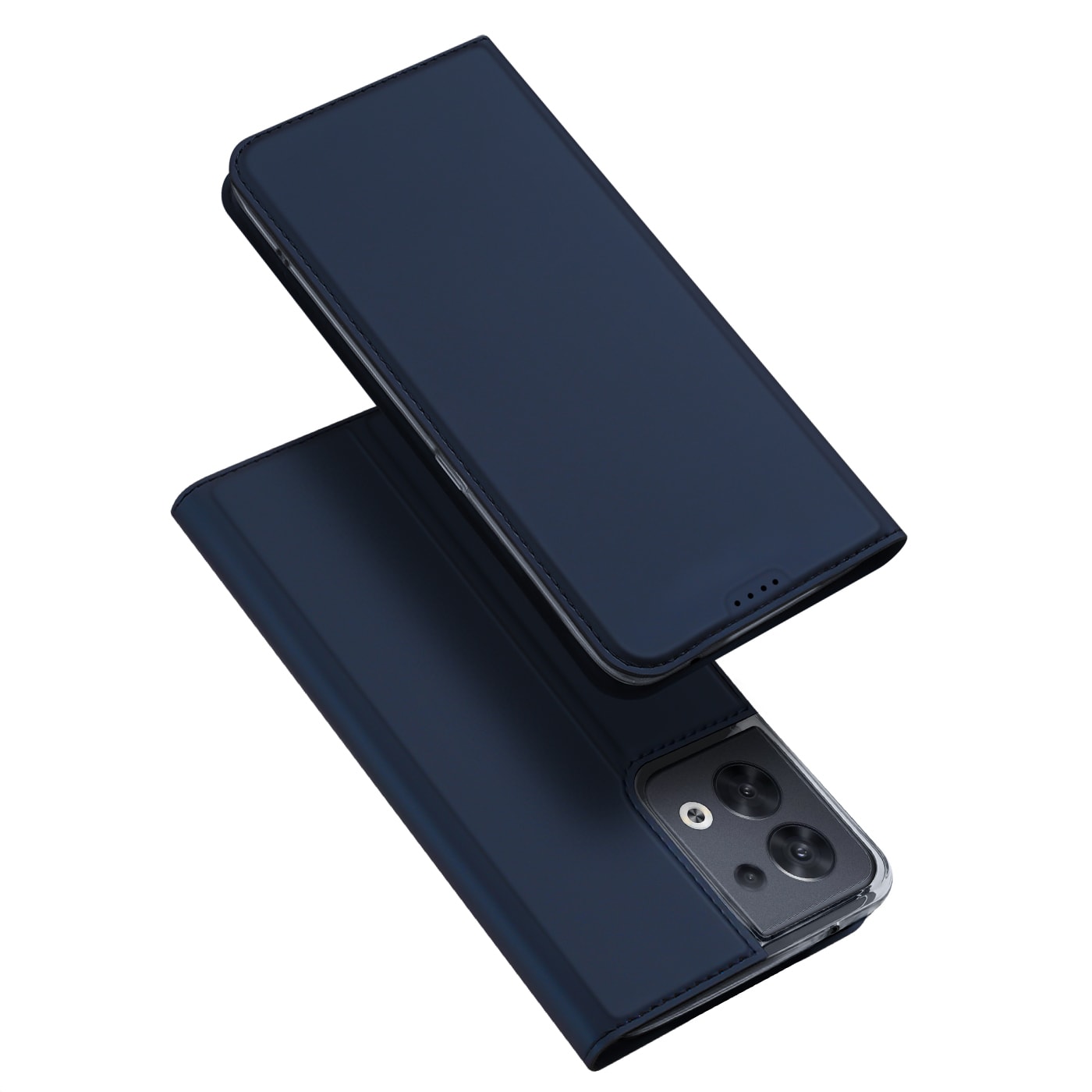 Dux Ducis Skin Pro-etui til Oppo Reno 8 flip cover card wallet stand blå