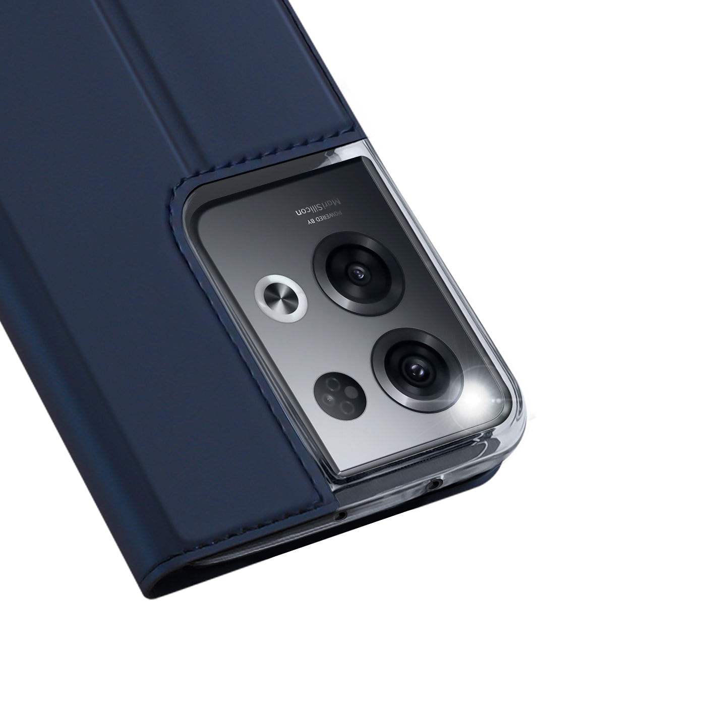 Dux Ducis Skin Pro-etui til Oppo Reno 8 Pro flip cover card wallet stand blå
