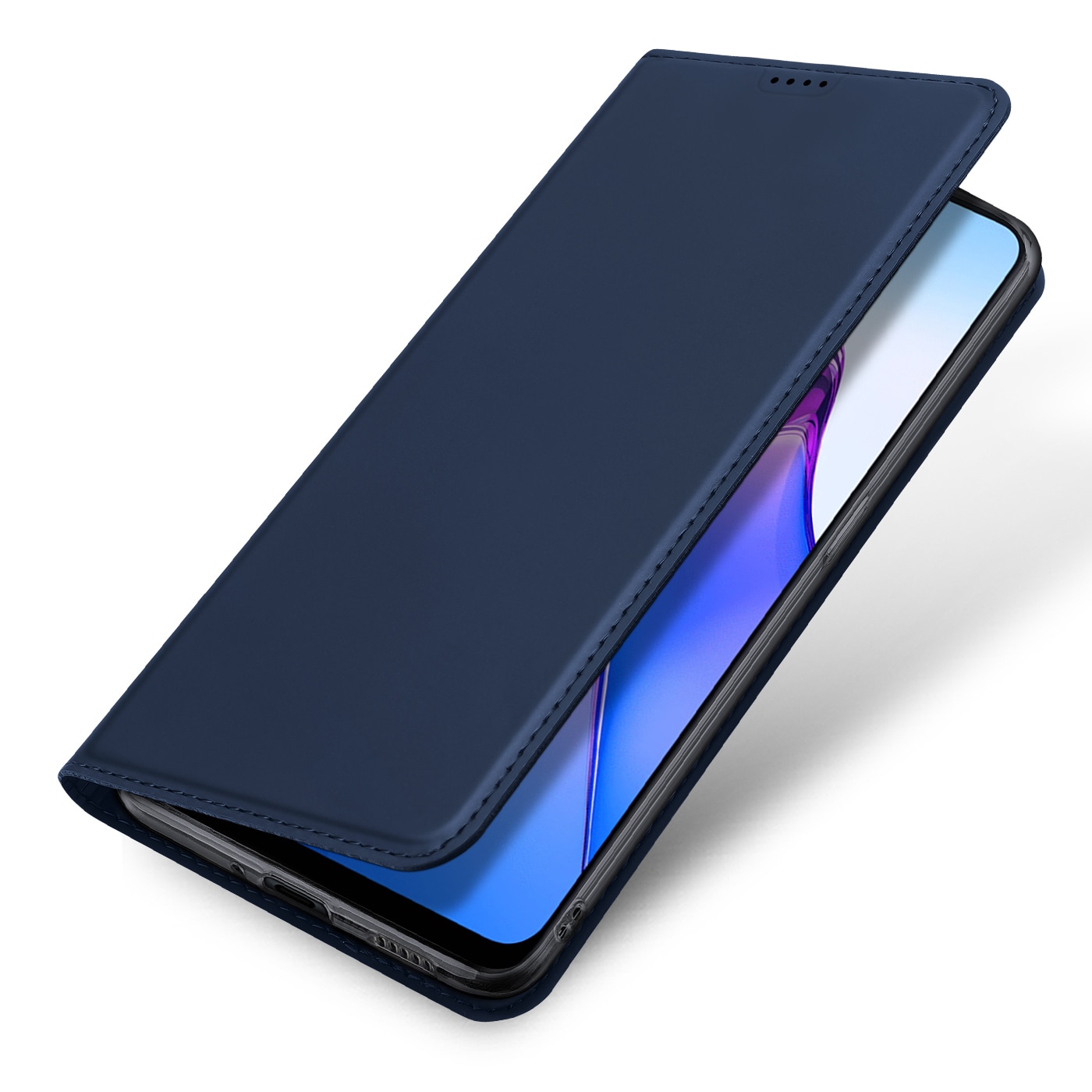 Dux Ducis Skin Pro-etui til Oppo Reno 8 Pro flip cover card wallet stand blå