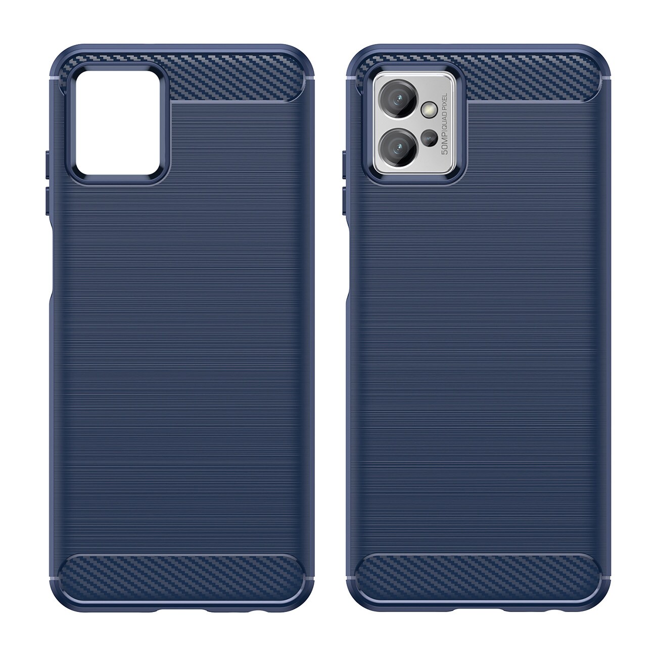 Carbon Case etui til Realme C35 fleksibelt silikone carbon cover sort