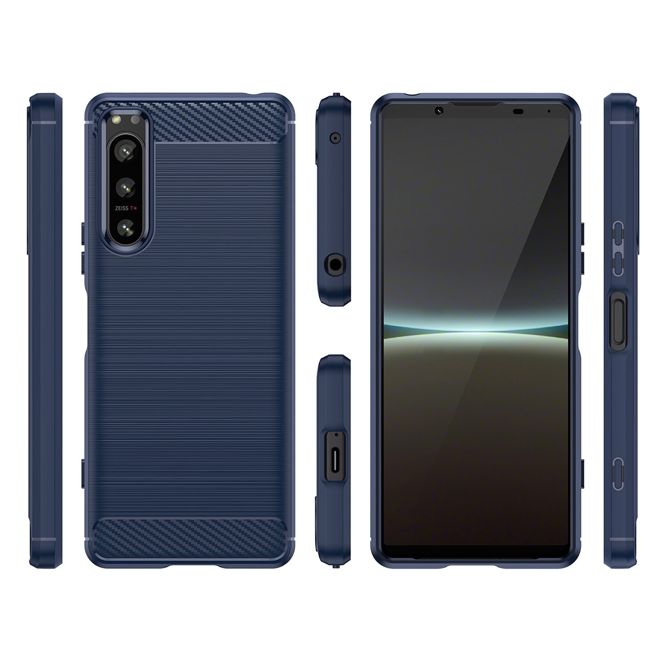 Thunder Case-etui til Realme C35 silikonepanseretui sort