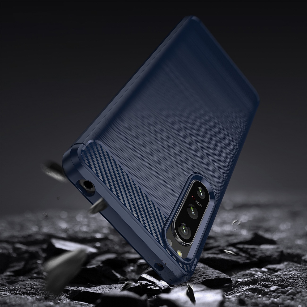 Thunder Case-etui til Realme C35 silikonepanseretui sort
