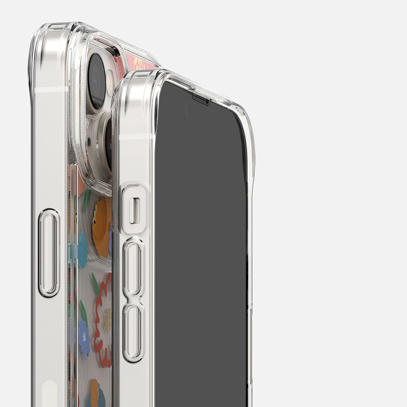Ringke Fusion Armored Sleeve Cover til iPhone 14 Plus - Transparent Floral (FD637E31)