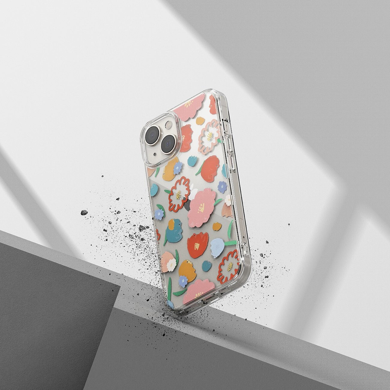 Ringke Fusion Armored Sleeve Cover til iPhone 14 Plus - Transparent Floral (FD637E31)