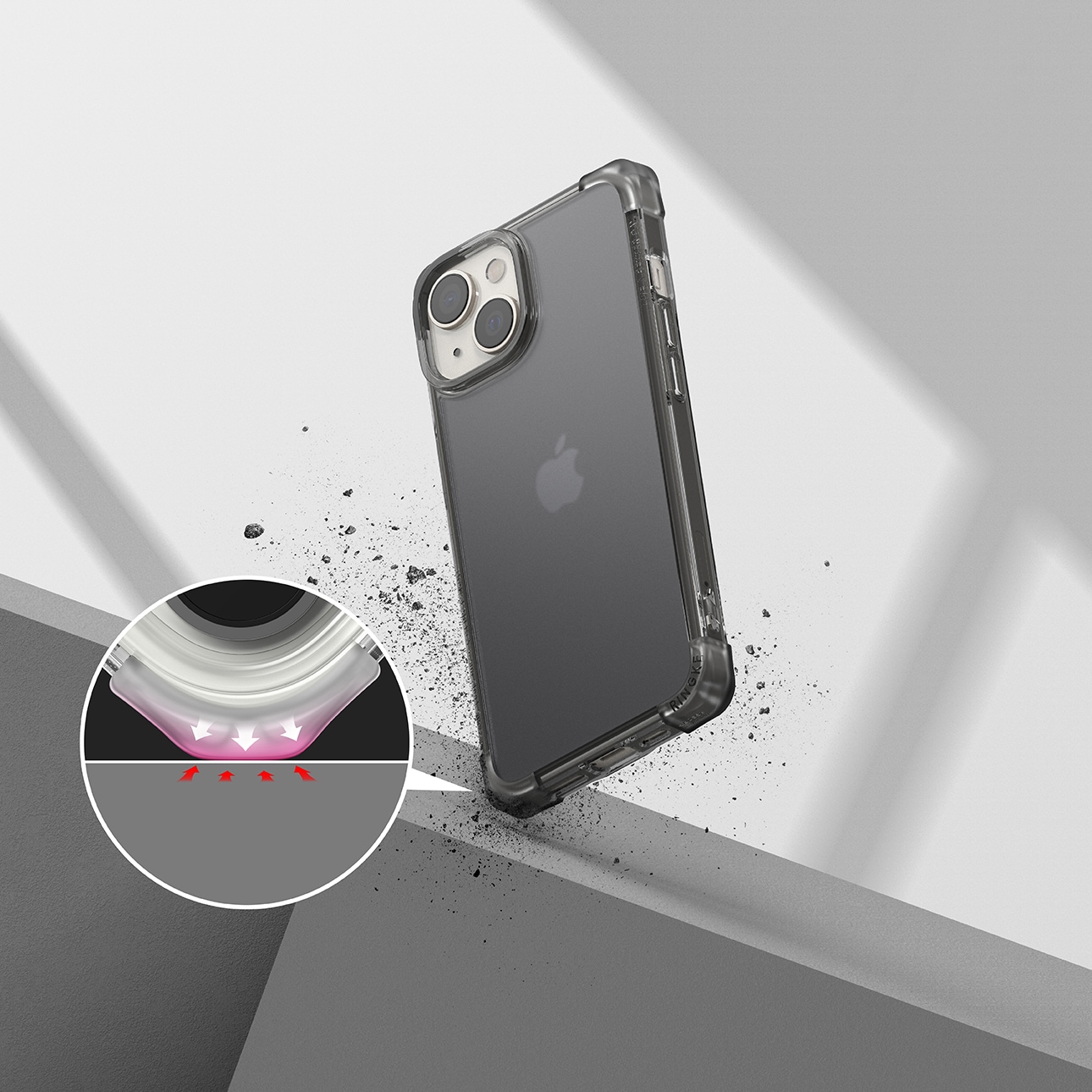 Ringke Fusion Bumper-etui til iPhone 14 Plus grå