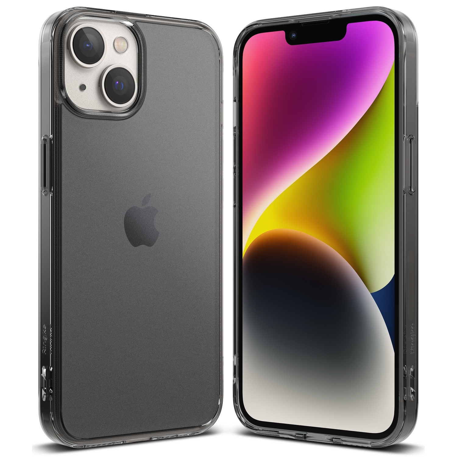 Ringke Fusion Matte-etui iPhone 14 Plus-cover med geleramme grå