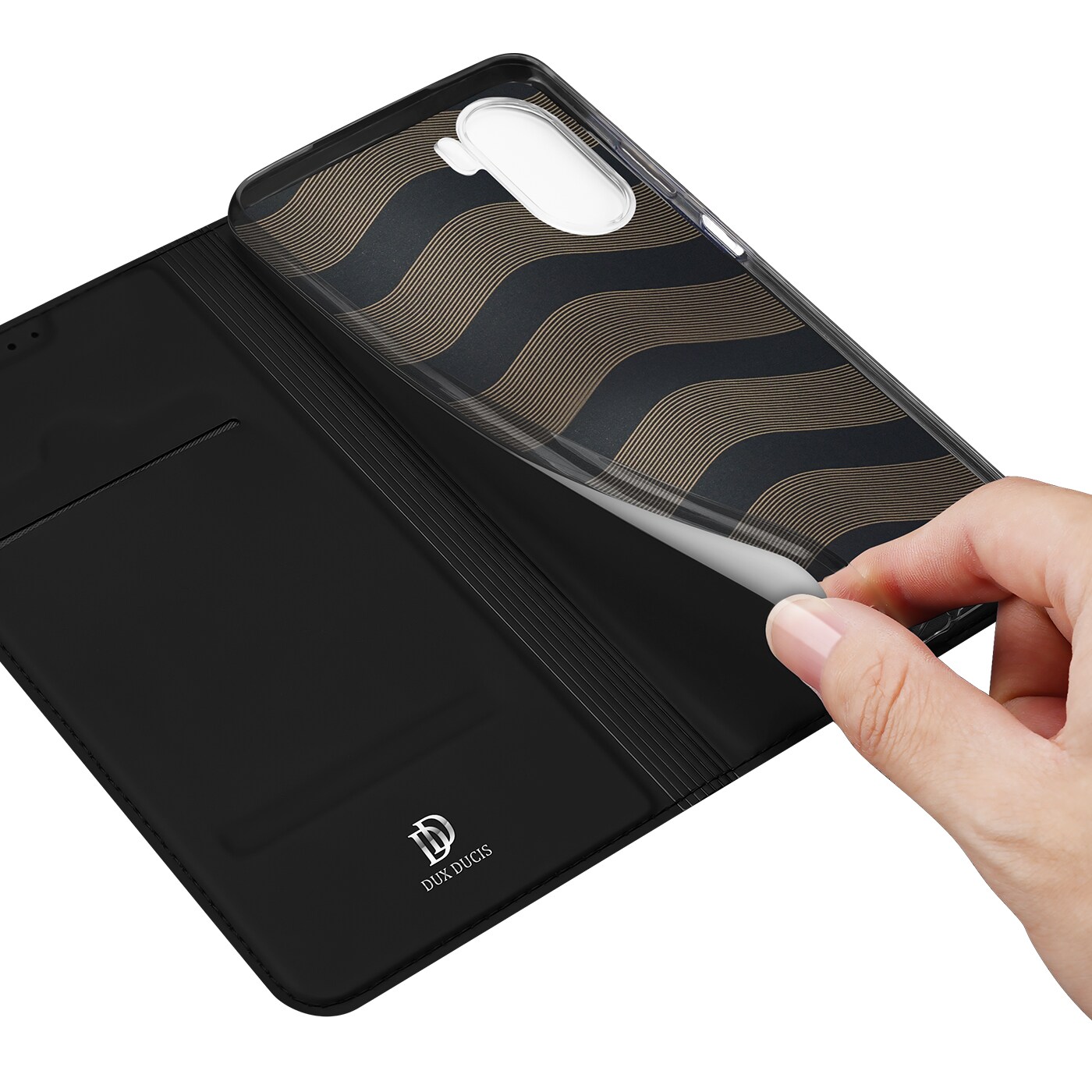 Dux Ducis Skin Pro-etui Vivo Y16 / Y02s tegnebogshylsteromslag med klap sort