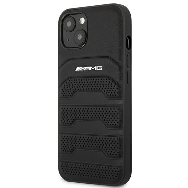 AMG AMHCP14MGSEBK iPhone 14 Plus 6,7" sort/sort hardcase Læderprægede linjer