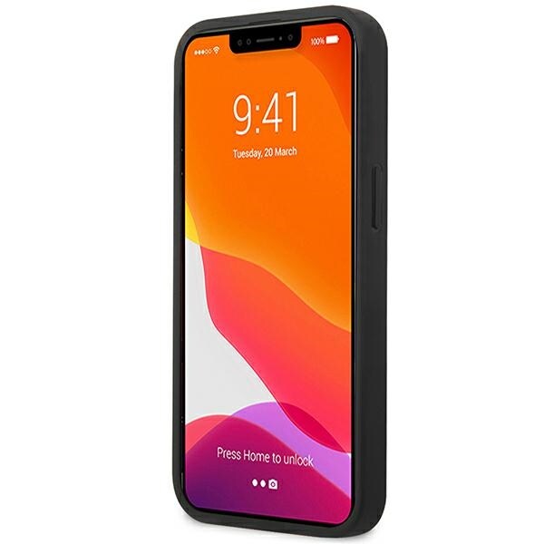 AMG AMHCP14MGSEBK iPhone 14 Plus 6,7" sort/sort hardcase Læderprægede linjer