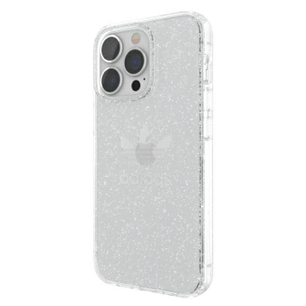 Adidas OR beskyttende klart etui med glitter til iPhone 13 Pro / iPhone 13 - gennemsigtig sølv