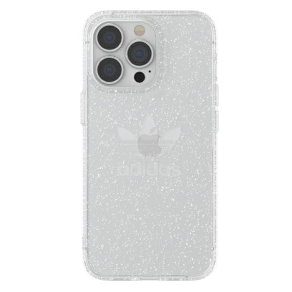 Adidas OR beskyttende klart etui med glitter til iPhone 13 Pro / iPhone 13 - gennemsigtig sølv