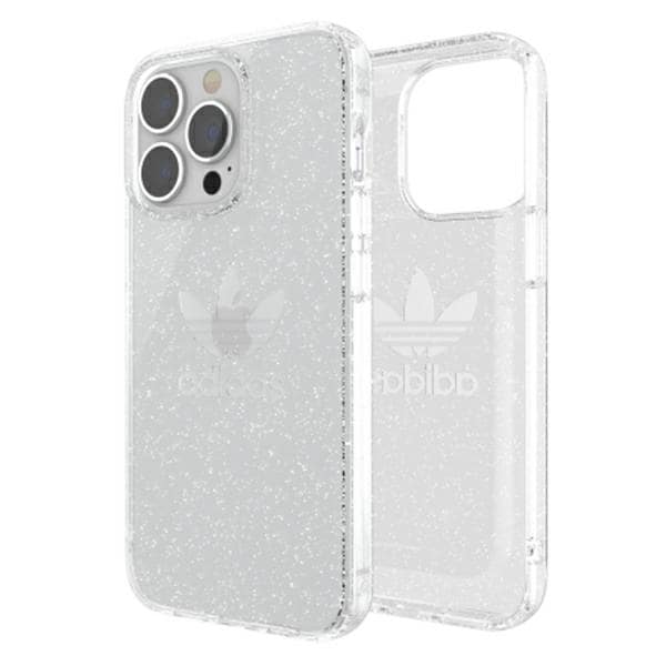 Adidas OR beskyttende klart etui med glitter til iPhone 13 Pro / iPhone 13 - gennemsigtig sølv