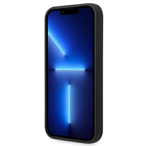 BMW Silikone-etui med metallogo til iPhone 14 Pro - Sort