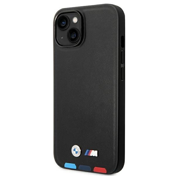 Etui BMW BMHCP14M22PTDK iPhone 14 Plus 6,7" sort/sort Læderstempel Tricolor
