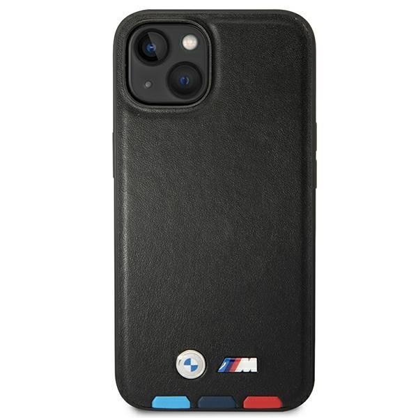 Etui BMW BMHCP14M22PTDK iPhone 14 Plus 6,7" sort/sort Læderstempel Tricolor