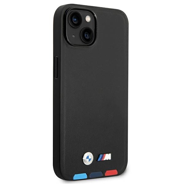 Etui BMW BMHCP14M22PTDK iPhone 14 Plus 6,7" sort/sort Læderstempel Tricolor