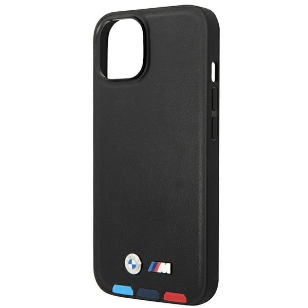 Etui BMW BMHCP14M22PTDK iPhone 14 Plus 6,7" sort/sort Læderstempel Tricolor