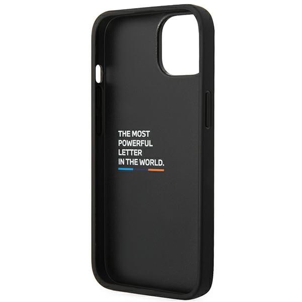 Etui BMW BMHCP14M22PTDK iPhone 14 Plus 6,7" sort/sort Læderstempel Tricolor