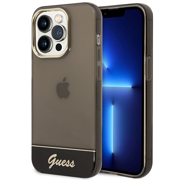Guess GUHCP14LHGCOK iPhone 14 Pro 6.1 "sort / sort hardcase Gennemsigtig