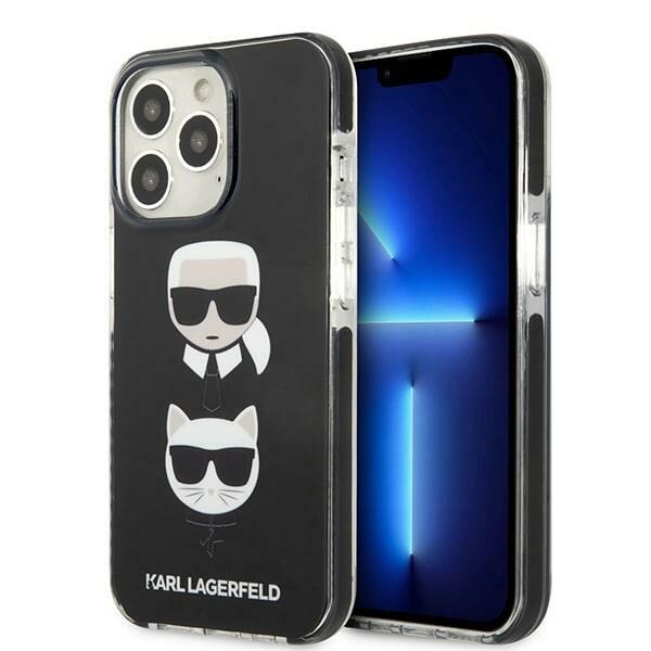 Karl Lagerfeld Karl&Choupette Head Case til iPhone 13 Pro / iPhone 13 - Sort