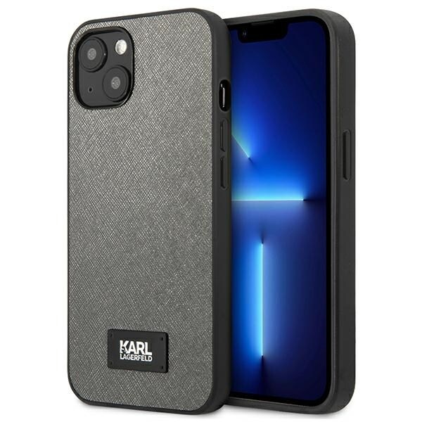 Karl Lagerfeld KLHCP13SSFMP2DG iPhone 13 mini 5,4" hardcase sølv/sølv Saffiano Plaque