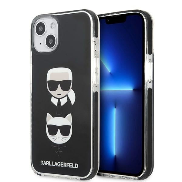 Karl Lagerfeld KLHCP13STPE2TK iPhone 13 mini 5,4" hardcase sort/sort Karl & Choupette Head