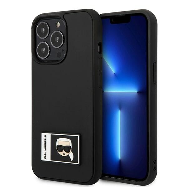 Karl Lagerfeld Ikonik Patch-etui til iPhone 13 Pro Max - Sort
