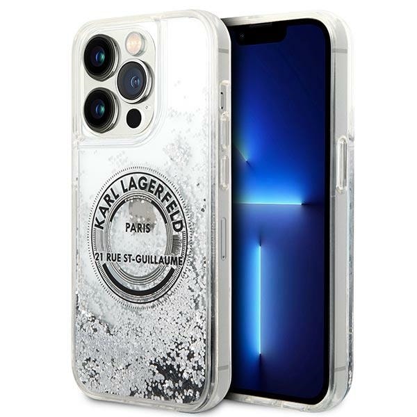 Karl Lagerfeld KLHCP14LLCRSGRS iPhone 14 Pro 6.1" sølv/sølv hardcase Liquid Glitter RSG