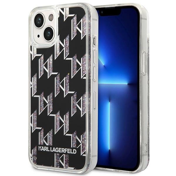 Karl Lagerfeld KLHCP14SLMNMK iPhone 14 6.1" hardcase sort/sort Liquid Glitter Monogram